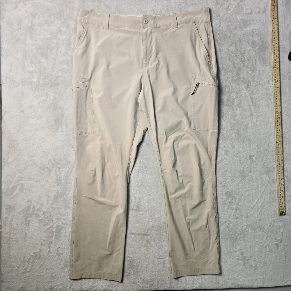 Columbia PFG Omni-Shield Pants Men Biege 40x32  Hiking Fishing